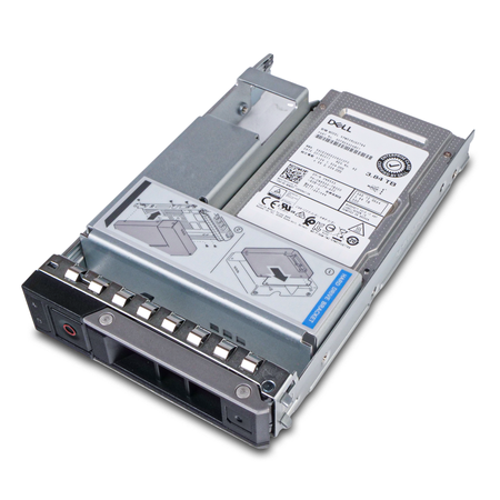 Dell G14 0N85XX 3.84TB 1 DWPD SAS 12Gb/s 3D TLC 2.5in Hybrid Solid State Drive, front angled bottom view
