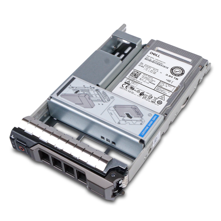 Dell G13 0N85XX 3.84TB 1 DWPD SAS 12Gb/s 3D TLC 2.5in Hybrid Solid State Drive, front angled bottom view