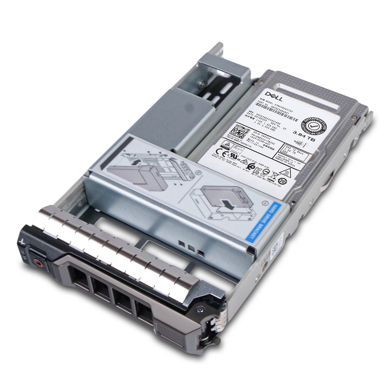 Dell G13 0N85XX 3.84TB 1 DWPD SAS 12Gb/s 3D TLC 2.5in Hybrid Solid State Drive, front angled bottom view