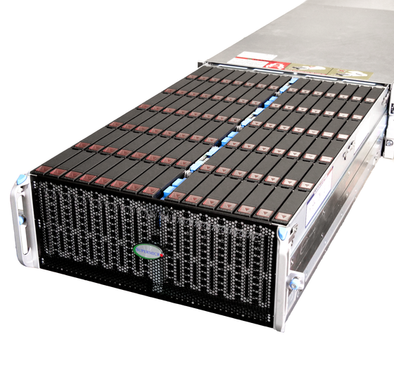 Supermicro SuperChassis 90-Bay SATA JBOD 4U Rackmount Front-Load Disk Shelf Storage Array 947HE1C-R2K05 | 90-Bay Data Center JBOD Enclosure | Up to 2.5PB (Refurbished)