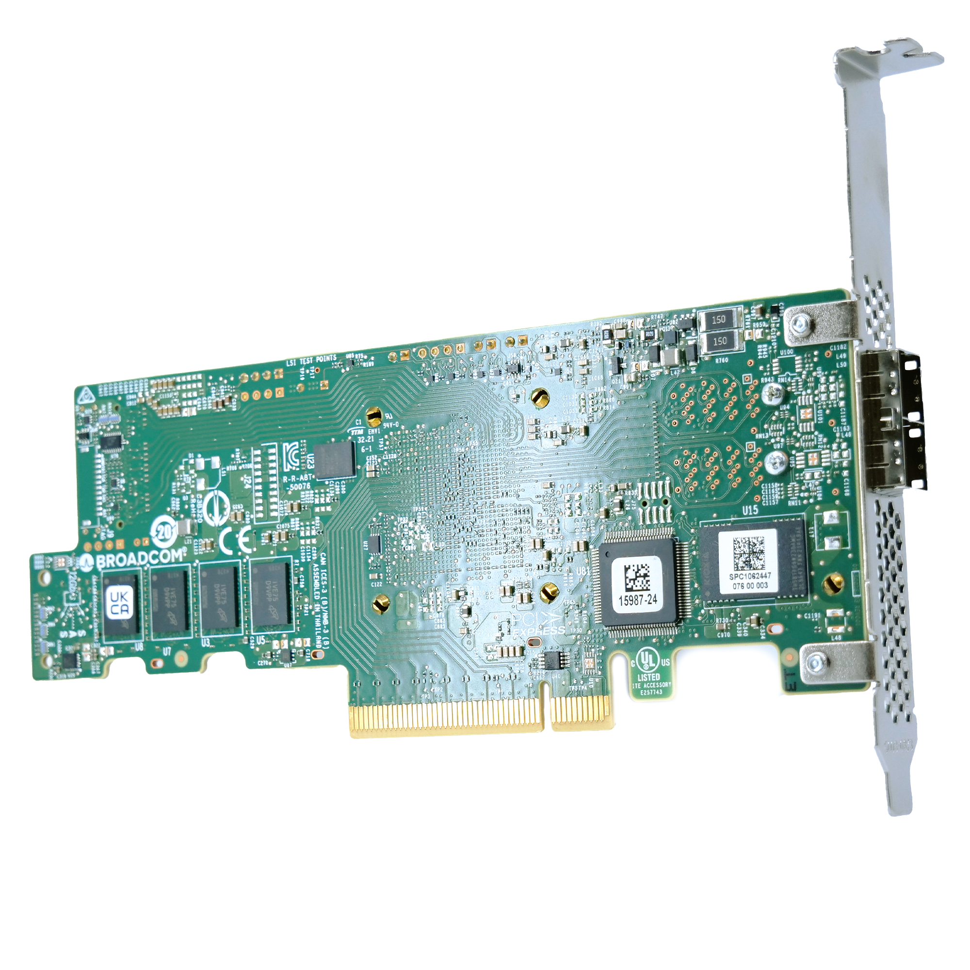 LSI SAS, SATA, NVMe Raid Controller 9580-8i8e PCIe Gen 4.0 x8 16GB/s Full Height Refurbished