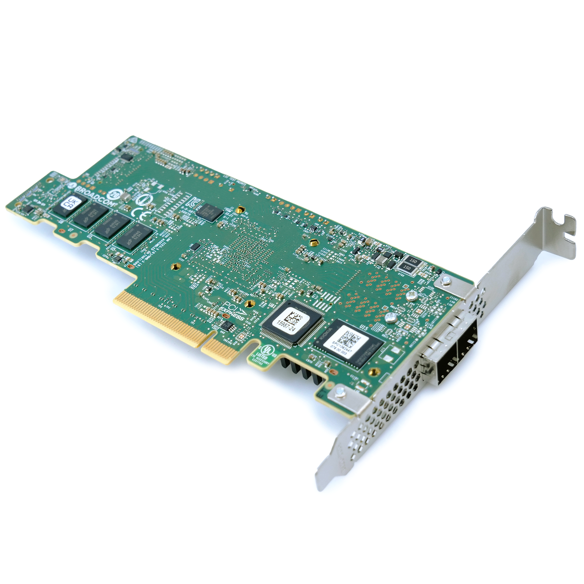 LSI SAS, SATA, NVMe Raid Controller 9580-8i8e PCIe Gen 4.0 x8 16GB/s Full Height Refurbished