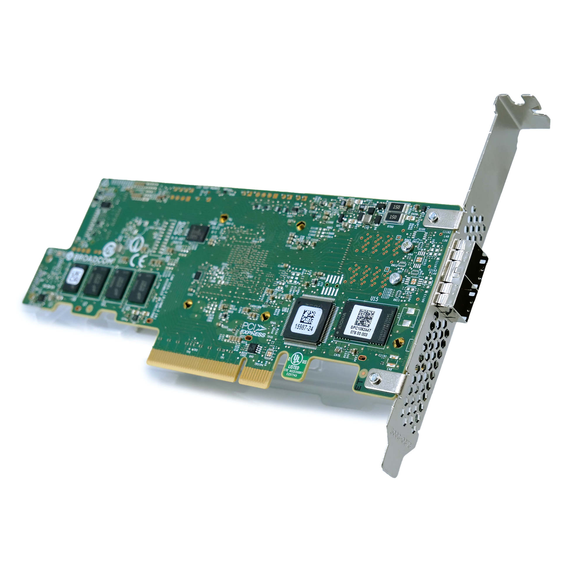 LSI SAS, SATA, NVMe Raid Controller 9580-8i8e PCIe Gen 4.0 x8 16GB/s Full Height Refurbished