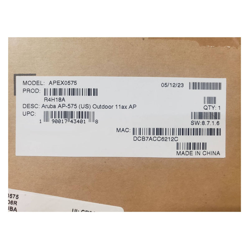 HPE Aruba AP-575 APEX0575 Wi-Fi 6 802.11ax Dual Radio Outdoor Access Point