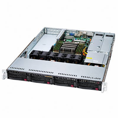 Supermicro AS-1014S-WTRT 1U Rack Server — Single AMD EPYC 7352 24-Core (48 Threads), 3x PCIe Gen4 Slots, 8x DDR4 DIMM Slots, 4-Bay 3.5", 1x ConnectX-5 Dual-Port, 1+1 500W — CPU Only Refurbished