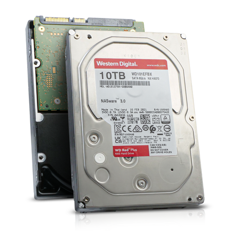 Western Digital Red Plus WD101EFBX 10TB 7.2K RPM SATA 6Gb/s 512e 256MB 3.5in Refurbished HDD