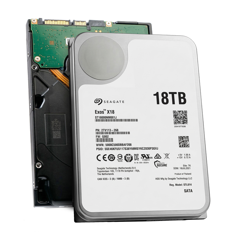 Seagate Exos X18 ST18000NM001J 18TB 7.2K RPM SATA 6Gb/s SED 3.5in Hard Drive