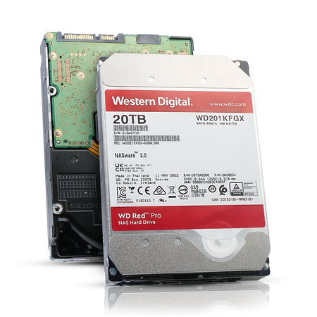 Western Digital Red Pro WD201KFGX 20TB 7.2K RPM SATA 6Gb/s 512e 512MB 3.5in Refurbished HDD