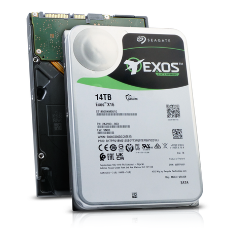 Seagate Exos X16 ST14000NM001G 14TB 7.2K RPM SATA 6Gb/s 512e 256MB 3.5" Refurbished HDD