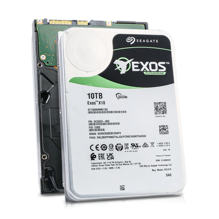 Seagate Exos X18 ST10000NM013G 10TB 7.2K RPM SAS 12Gb/s 512e 3.5in Refurbished HDD