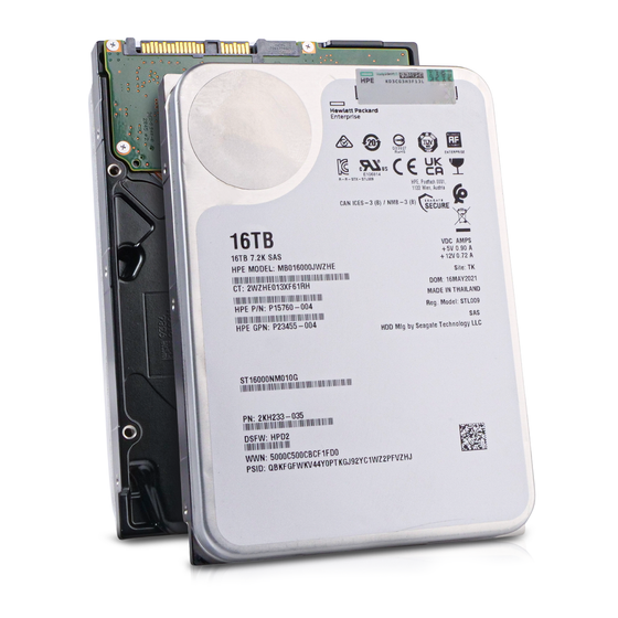 HP/Seagate Exos X16 ST16000NM010G 16TB 7.2K RPM SAS 12Gb/s 512e 256MB 3.5in HDD
