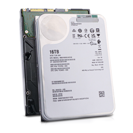 HP/Seagate Exos X16 ST16000NM010G 16TB 7.2K RPM SAS 12Gb/s 512e 256MB 3.5in HDD