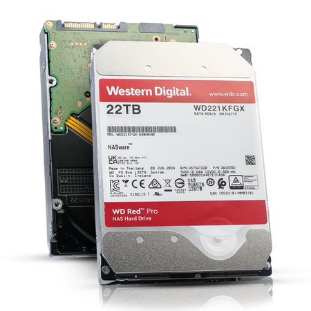 Western Digital Red Pro WD221KFGX 22TB 7.2K RPM SATA 6Gb/s 512e 512MB 3.5in Refurbished HDD