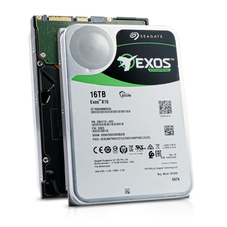 Seagate Exos X16 ST16000NM003G 16TB 7.2K RPM SATA 6Gb/s 512e 256MB 3.5" Refurbished HDD