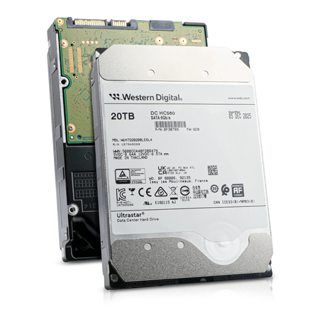 Western Digital Ultrastar DC HC560 WUH722020BLE6L4 0F38785 20TB 7.2K RPM SATA 6Gb/s 512e 3.5in Recertified Hard Drive