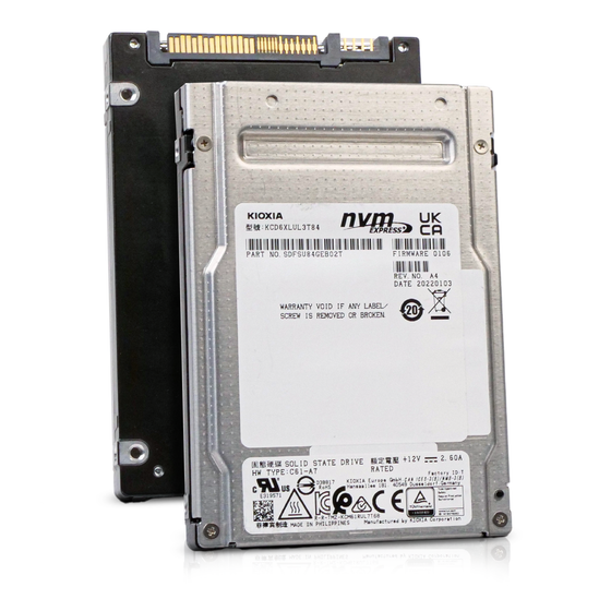 Kioxia CD6-R KCD6XLUL3T84 3.84TB 1 DWPD PCIe Gen 4.0 x4 8GB/s 3D TLC U.2 NVMe 2.5in Refurbished SSD