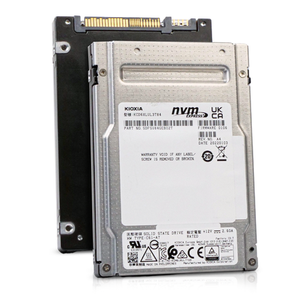 Kioxia CD6-R KCD6XLUL3T84 3.84TB 1 DWPD PCIe Gen 4.0 x4 8GB/s 3D TLC U.2 NVMe 2.5in Refurbished SSD