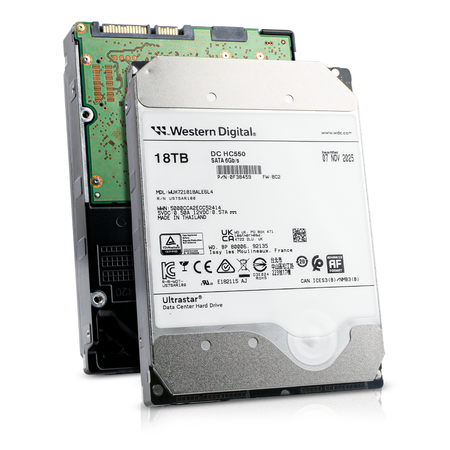 Western Digital Ultrastar DC HC550 WUH721818ALE6L4 0F38459 18TB 7.2K RPM SATA 6Gb/s 512e 512MB 3.5" SE Manufacturer Recertified HDD