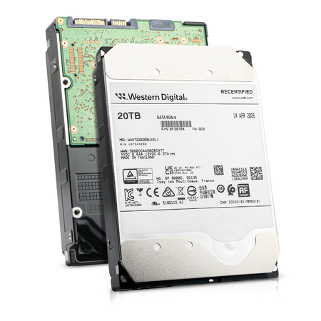 Western Digital Ultrastar DC HC560 WUH722020BLE6L1 0F38784 20TB 7.2K RPM SATA 6Gb/s 512e 512MB 3.5in Recertified HDD
