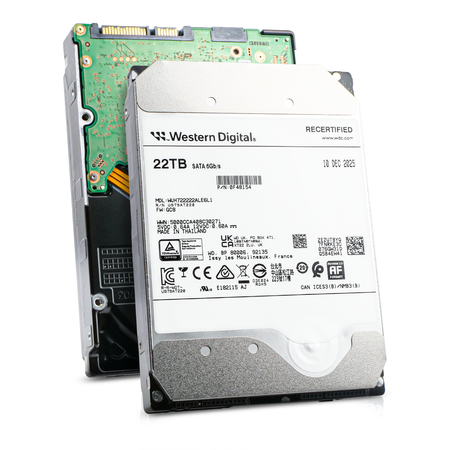 Western Digital Ultrastar DC HC570 WUH722222ALE6L1 0F48154 22TB 7.2K RPM SATA 6Gb/s 512e 3.5in Recertified Hard Drive