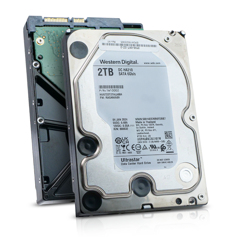 Western Digital Ultrastar DC HA210 HUS722T2TALA604 1W10002 2TB 7.2K RPM SATA 6Gb/s 512n 3.5in Hard Drive