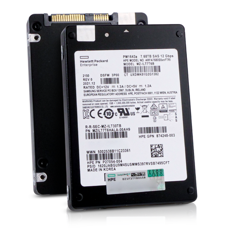 Samsung/HPE PM1643a ARFA7680S5xnFTRI 7.68TB SAS 12Gb/s 2.5" Enterprise SSD, Combine View