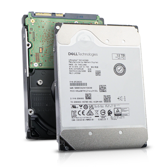 Dell/Western Digital Ultrastar DC HC520 HUH721212AL5200 0F29535 12TB 7.2K RPM SAS 12Gb/s 512e 256MB 3.5in HDD