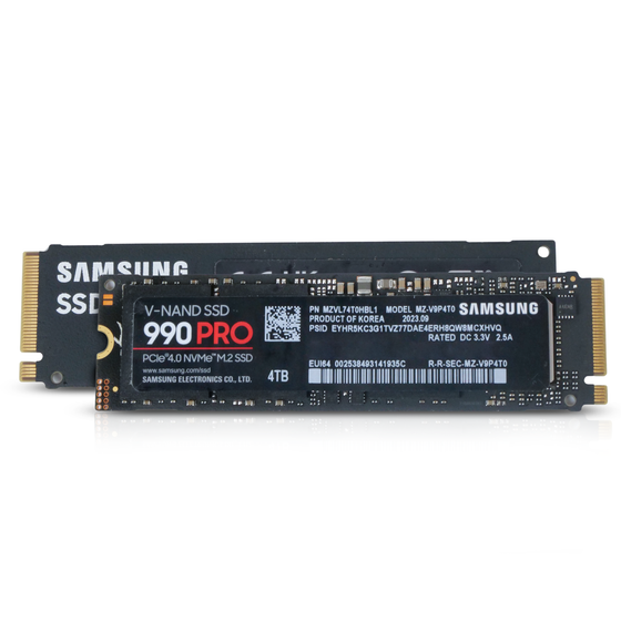 Samsung 990 PRO MZVL74T0HBL1 4TB PCIe Gen 4.0 x4 8GB/s 3D TLC NVMe M.2 2280 Refurbished SSD