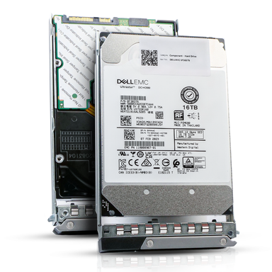 Dell G14 0HNHWC 16TB 7.2K RPM SAS 12Gb/s 512e 3.5in Enterprise Hard Drive, combine angled view