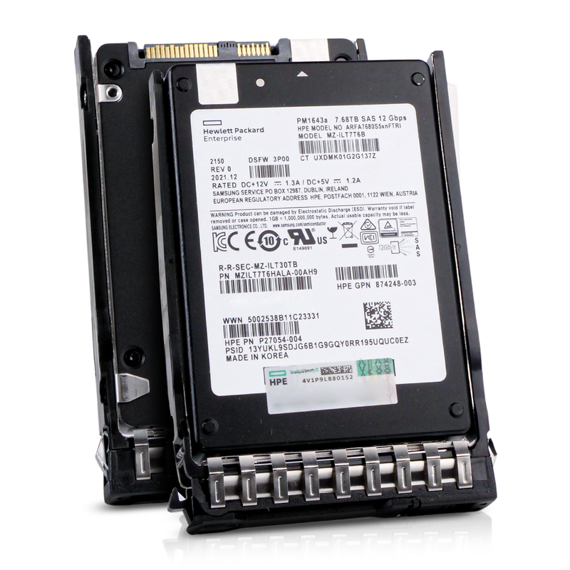 HP Generation 11 ARFA7680S5xnFTRI P27054-004 7.68TB 1 DWPD SAS 12Gb/s 3D TLC 2.5in Refurbished SSD