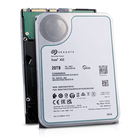 Seagate Exos X22 ST20000NM004E 20TB 7.2K RPM SATA 6Gb/s 512e 3.5in Refurbished HDD, 1 of 7