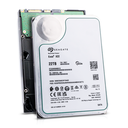 Seagate Exos X22 ST22000NM001E 22TB 7.2K RPM SATA 6Gb/s 512e 3.5in Refurbished HDD