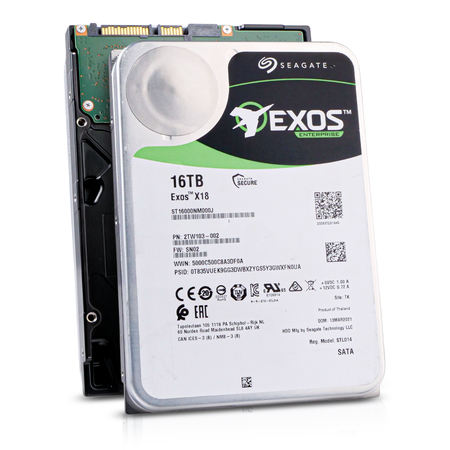 Seagate Exos X18 ST16000NM000J 16TB 7.2K RPM SATA 6Gb/s 512e 3.5in Refurbished HDD