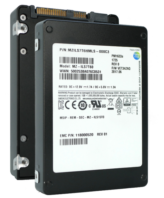 Samsung PM1633a MZILS7T6HMLS 7.68TB 1 DWPD SAS 12Gb/s 2.5in Refurbished SSD