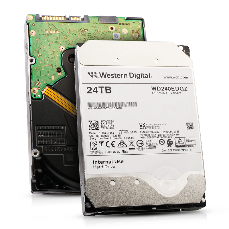 Western Digital IU HA570 WD240EDGZ 24TB 7.2K RPM SATA 6Gb/s 512e 512MB 3.5in Recertified HDD