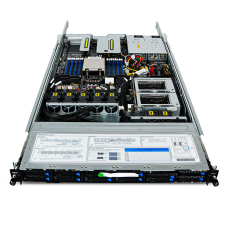 ASUS RS500A-E11-RS12U 1U Single Socket SP3 16x DDR4 DIMM 12x Front 2.5" Bay NVMe/SAS/SATA + 4x Internal 2x 800W PSU | Barebones Server (NO CPU, RAM) | Refurbished