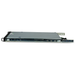 Elevated side view of an ASRock Rack 1U server with rails.
