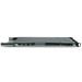 Opposite elevated side view of an ASRock Rack 1U server with rails.