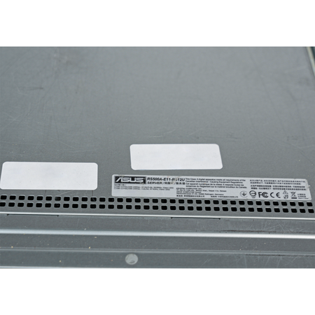 ASUS RS500A-E11-RS12U 1U Rack Server — Single AMD EPYC 7282 16-Core/32-Thread, 3x PCIe Gen4 + 1x OCP 3.0, 16x DDR4 DIMM, 12-Bay 2.5", Broadcom SAS3008 HBA, 2x Intel I350 1GbE + Mellanox ConnectX-4 Lx Dual-Port, 1+1 800W Redundant — CPU Only Refurbished