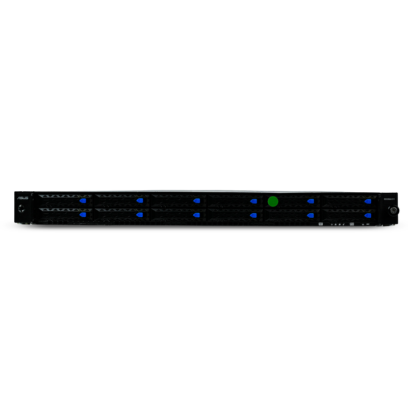 ASUS RS500A-E11-RS12U 1U Server AMD EPYC 7742 64-Core 8x DDR4 DIMM 12x Front 2.5" Bay + 4x Optional Internal Bays 2x800W Refurbished