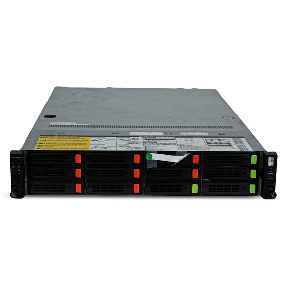 Gigabyte R282-Z96 2U GPU Server Dual AMD EPYC 7282 32-Core 32x DDR4 DIMM 12x SATA/SAS/NVMe Hot-Swap Bay 3x GPU Slots 2x2000W ConnectX-5 Ex Refurbished
