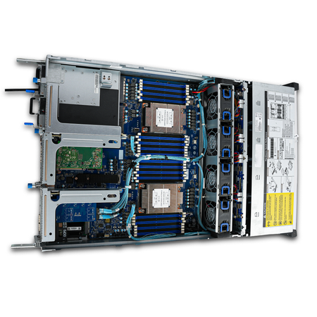 Gigabyte R282-Z96 2U GPU Server Dual AMD EPYC 7282 32-Core 32x DDR4 DIMM 12x SATA/SAS/NVMe Hot-Swap Bay 3x GPU Slots 2x2000W ConnectX-5 Ex Refurbished