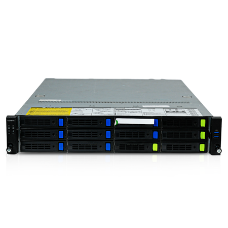 Gigabyte R282-Z96 2U GPU Server Dual AMD EPYC 7282 32-Core 32x DDR4 DIMM 12x SATA/SAS/NVMe Hot-Swap Bay 3x GPU Slots 2x2000W ConnectX-5 Refurbished