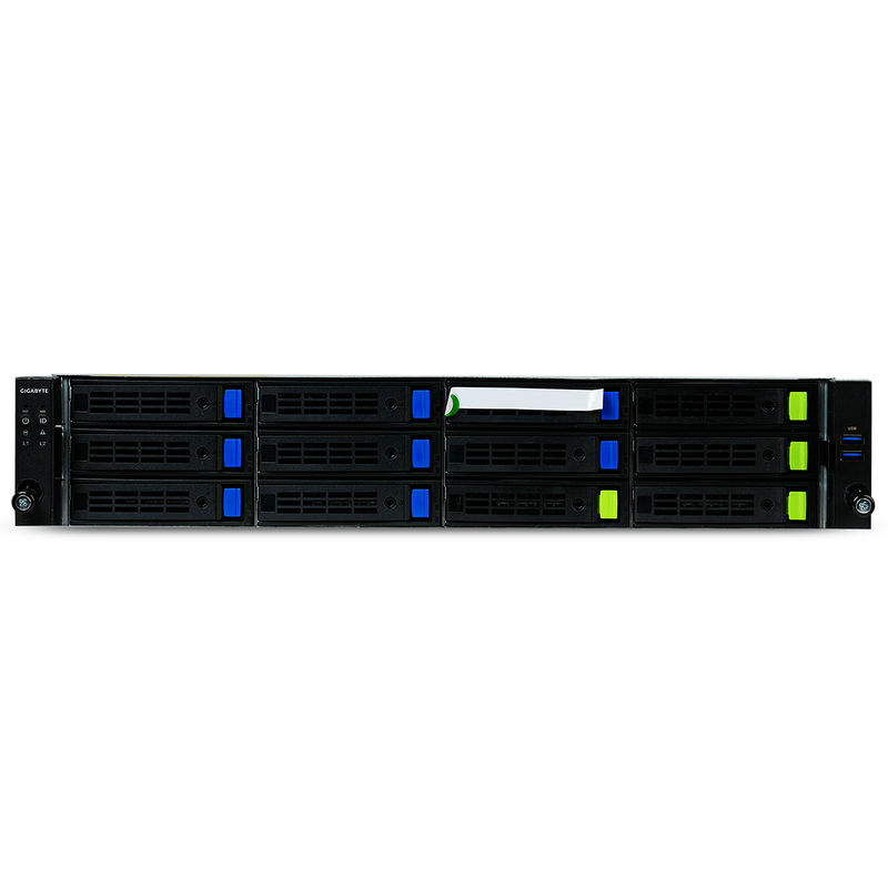 Gigabyte R282-Z96 2U GPU Server Dual AMD EPYC 7282 32-Core 32x DDR4 DIMM 12x Hot-Swap Bay 3x GPU Slots 2x2000W ConnectX-5 Refurbished