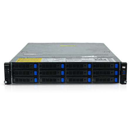 Gigabyte R282-Z93 2U GPU Server Dual AMD EPYC 7402 48-Core 32x DDR4 DIMM 12x SATA/SAS Hot-Swap Bay + 1x M.2 NVMe Slot 3x GPU Slots 2x2000W ConnectX-5 Ex Refurbished