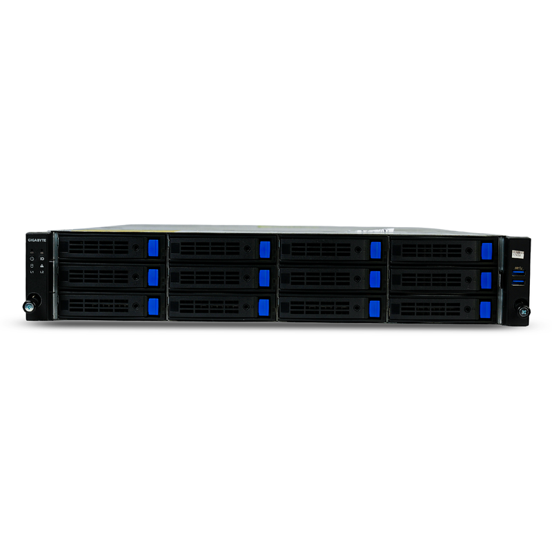 Gigabyte R282-Z93 2U GPU Server Dual AMD EPYC 7402 48-Core 32x DDR4 DIMM 12x Hot-Swap Bay 3x GPU Slots 2x2000W ConnectX-5 Ex Refurbished