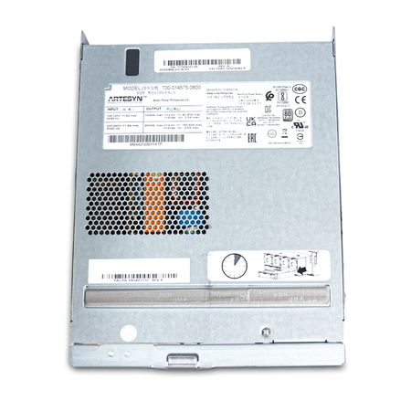 Top of an Artesyn power supply with model 700-014975-0600 label.