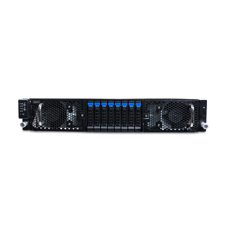 Front view of a Gigabyte 2U server with 8 front 2.5" drive bays.