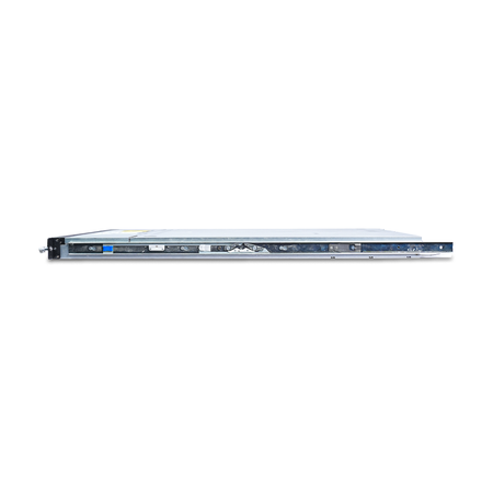 Opposite side view of a Gigabyte 1U server with rail attached.