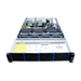 Angled front view of an open Gigabyte 2U 12-bay server with fans and risers.